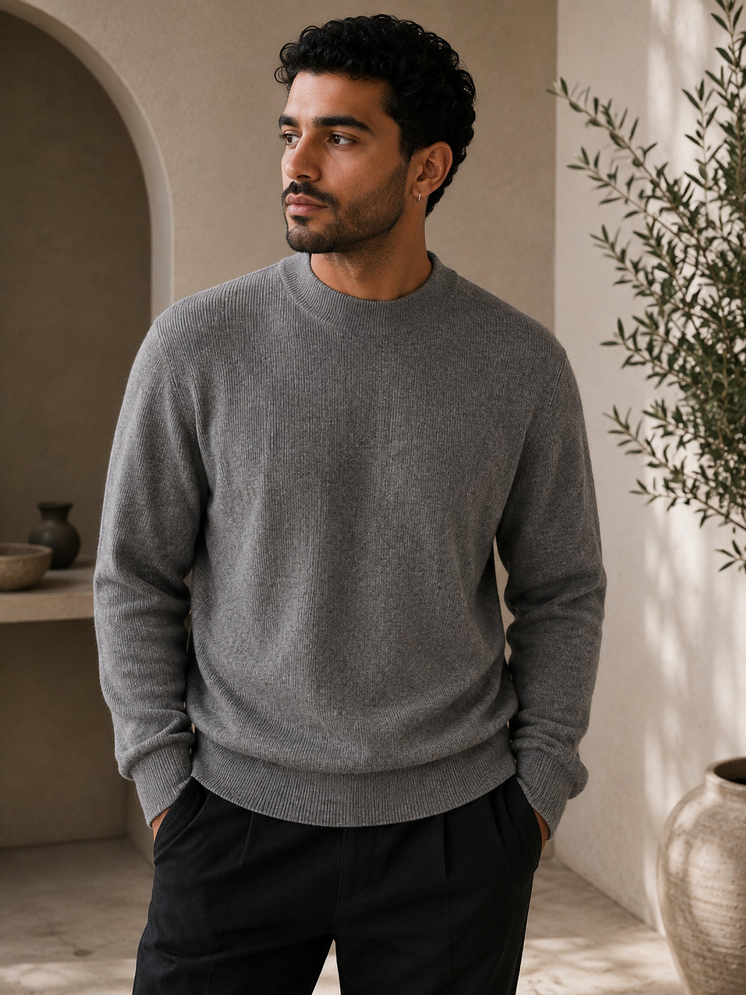 Cashmere Crewneck Pullover Herren
