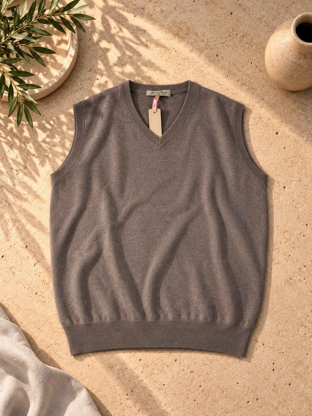 Cashmere Pullunder Herren