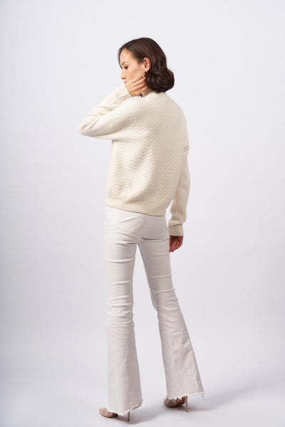 Cashmere-Strickjacke mit Reißverschluss