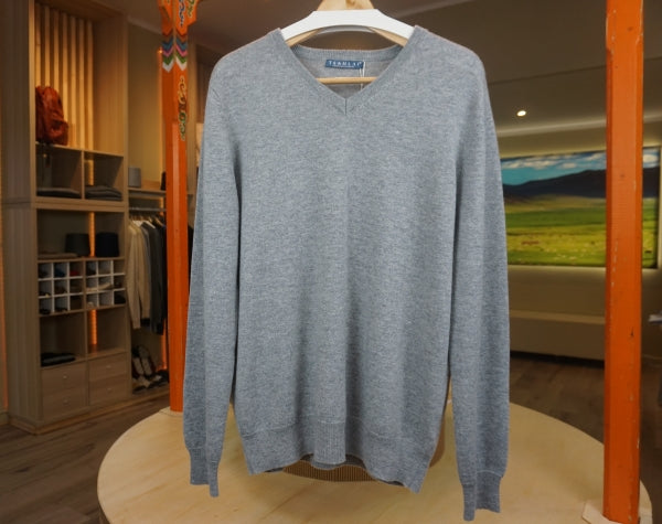 100% Kaschmir Herren Pullover (V-Neck)