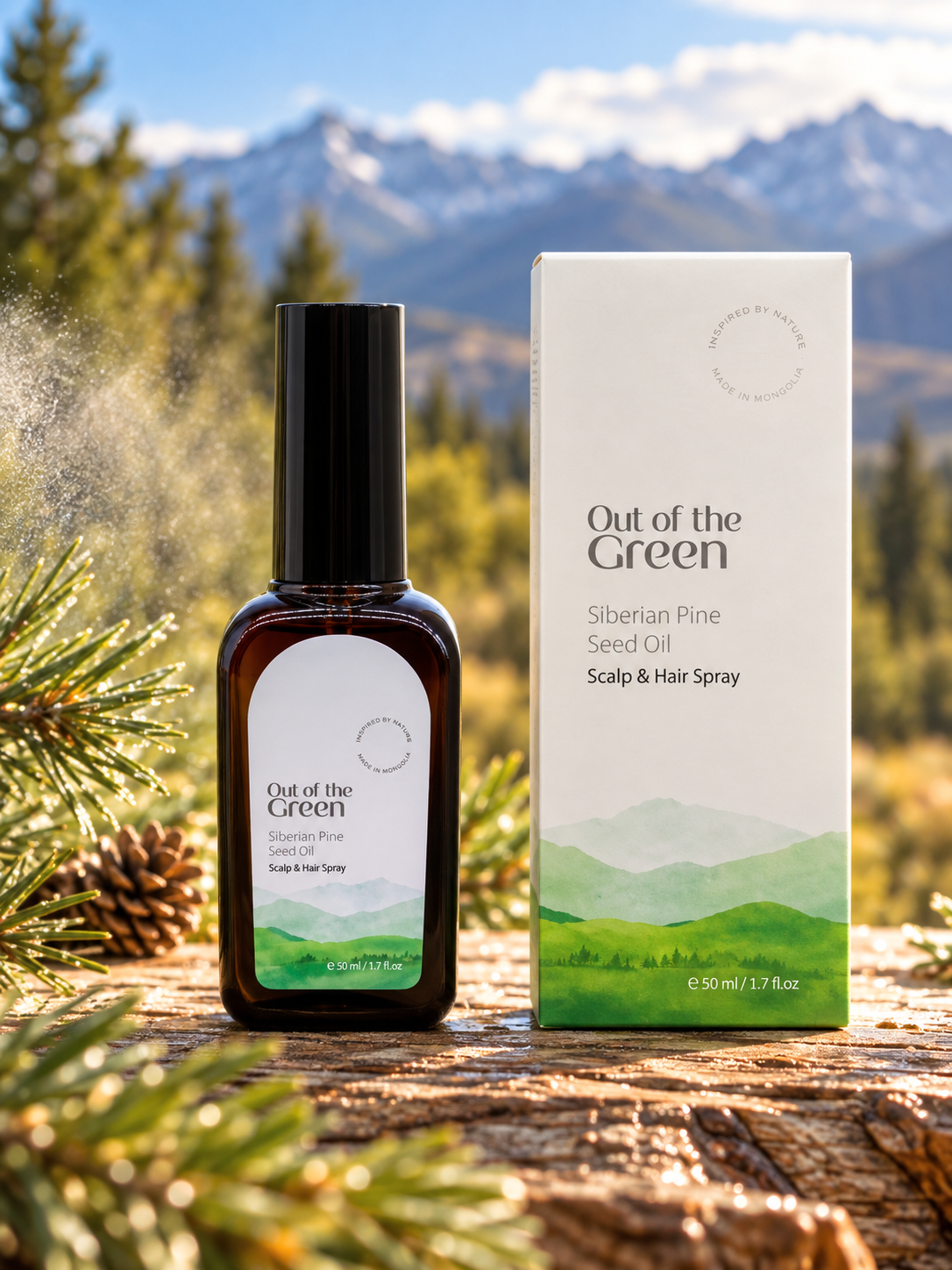 Siberian Pine Seed Oil Scalp & Hair Soothing Spray