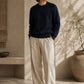 Cashmere Crewneck Pullover Unisex Side Zippers