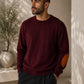 Cashmere Crewneck Pullover Herren Elbow Patches