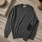 Cashmere Crewneck Pullover Herren Elbow Patches