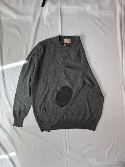 Cashmere Crewneck Pullover Herren Elbow Patches