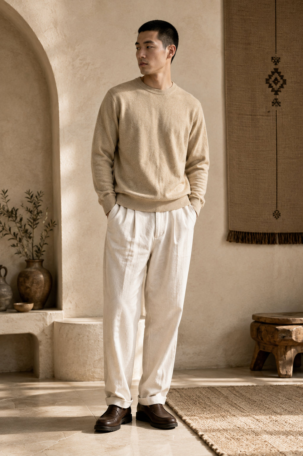 Cashmere Crewneck Pullover Herren