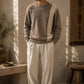 Gestreifter Cashmere Crew Neck Pullover Herren