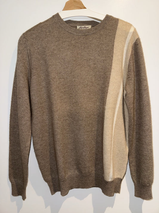 Gestreifter Cashmere Crew Neck Pullover Herren