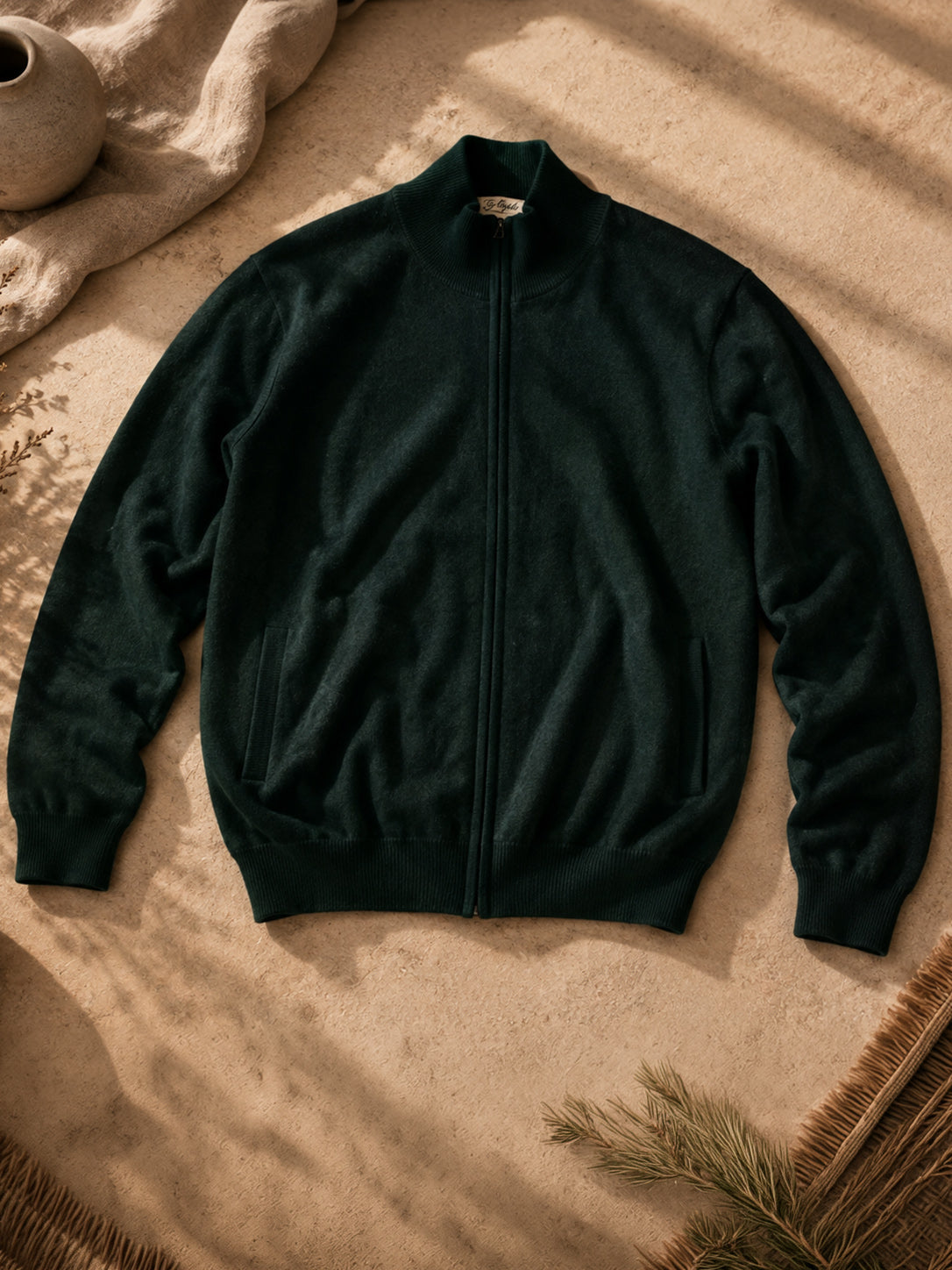 Cashmere Cardigan Zipper Herren