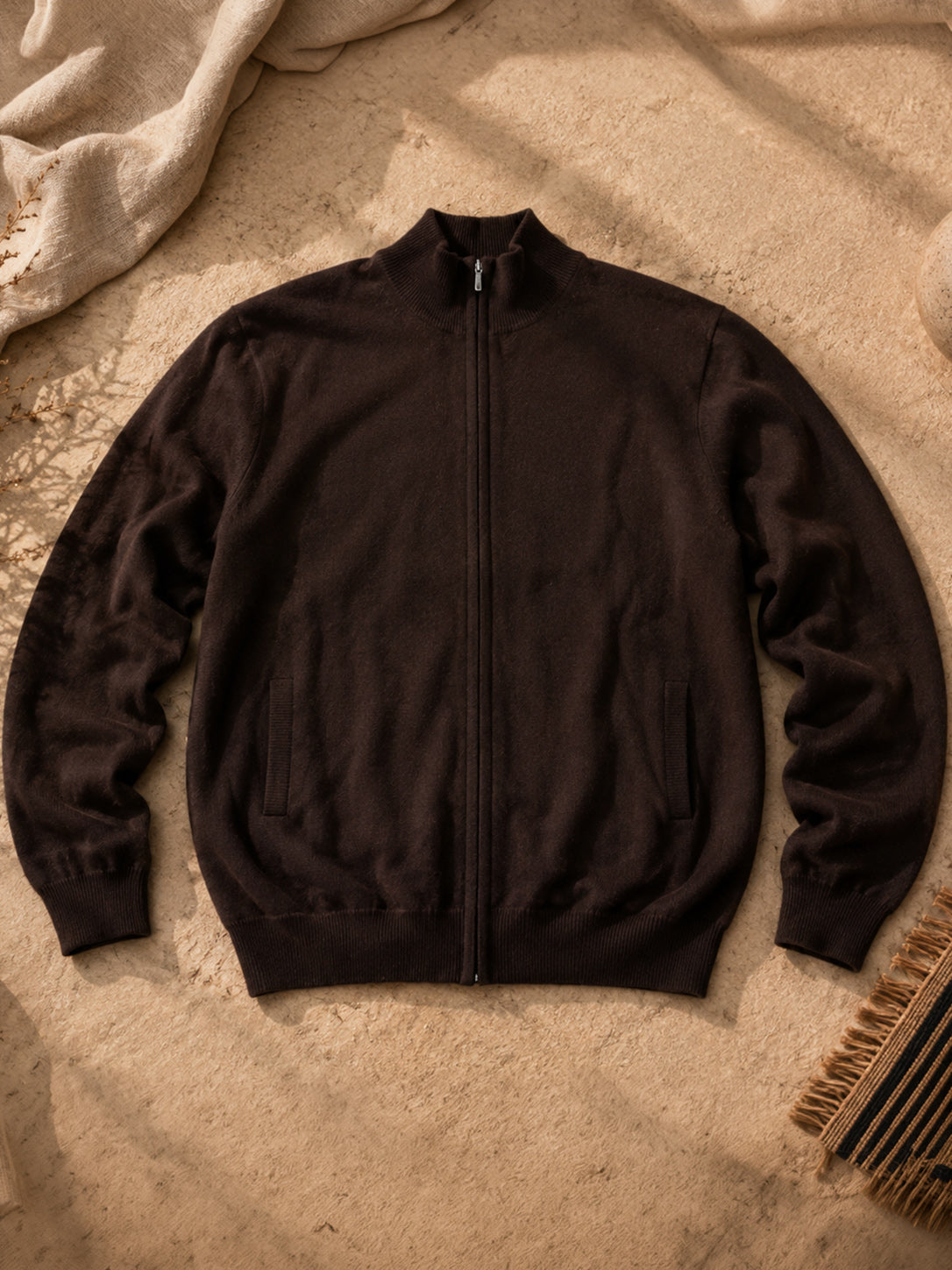 Cashmere Cardigan Zipper Herren