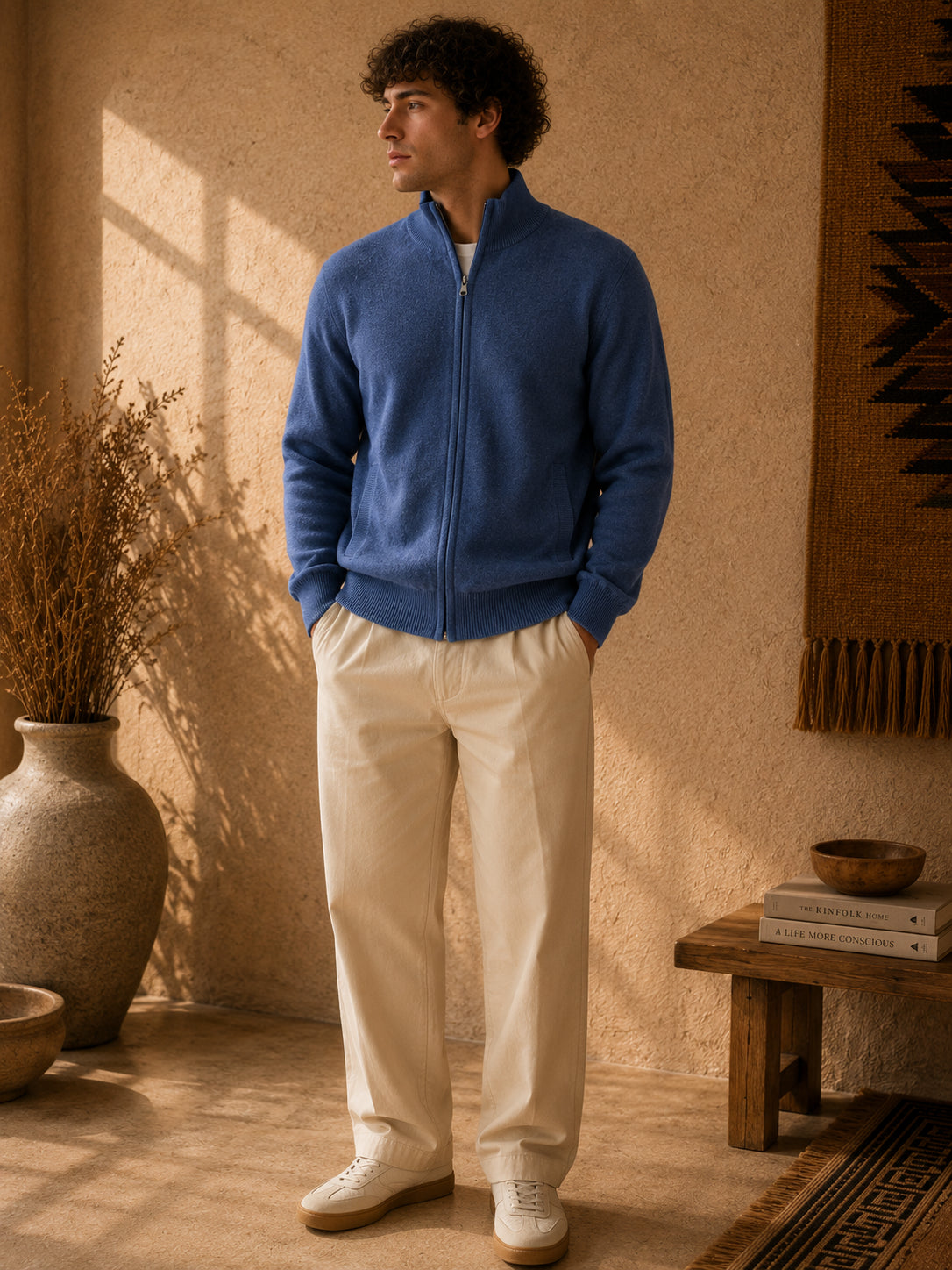 Cashmere Cardigan Zipper Herren