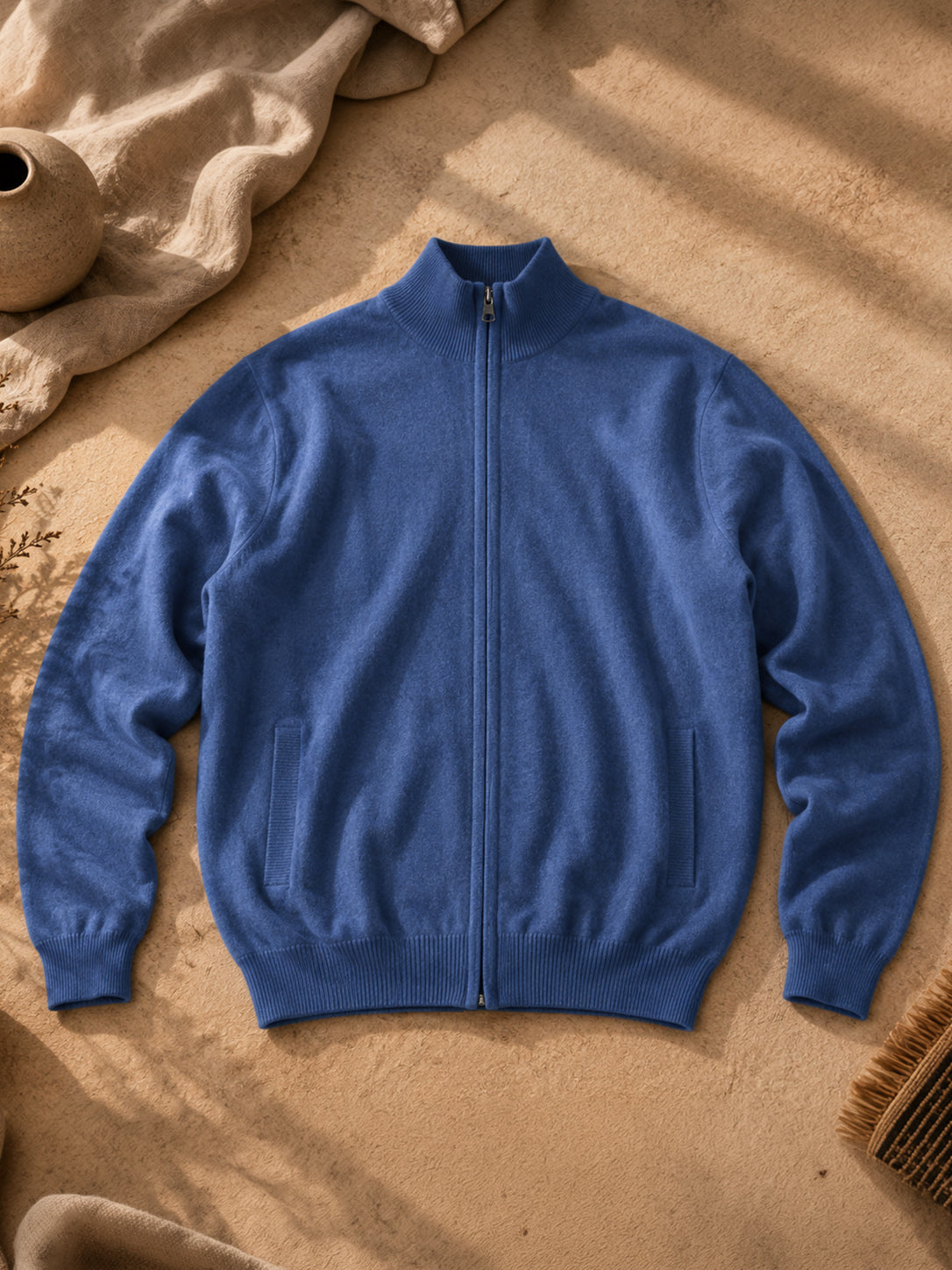 Cashmere Cardigan Zipper Herren