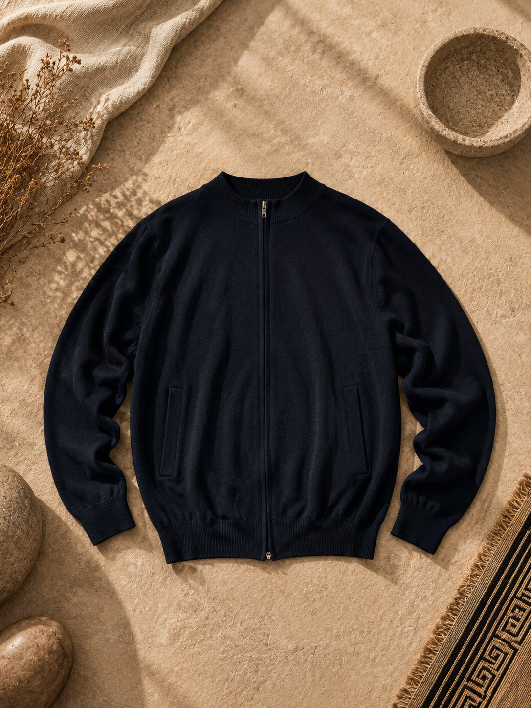 Cashmere Cardigan Zipper Herren