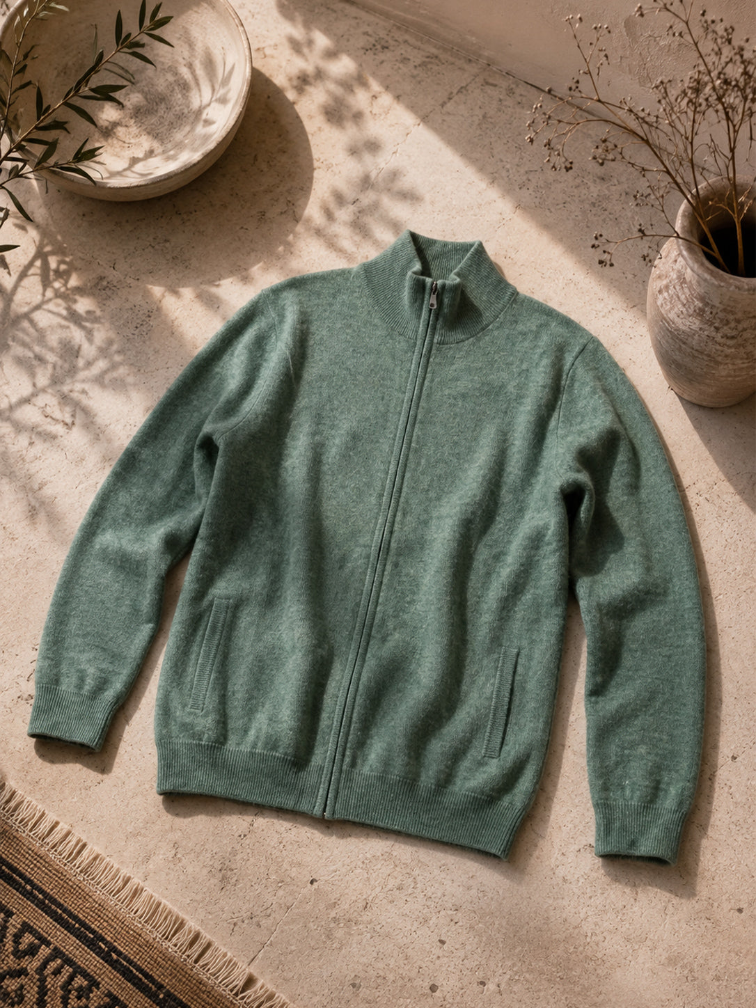 Cashmere Cardigan Zipper Damen