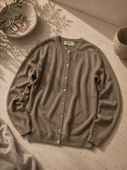 Cashmere Button Up Cardigan Damen