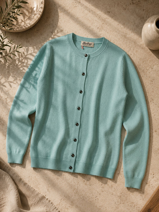 Cashmere Button Up Cardigan Damen