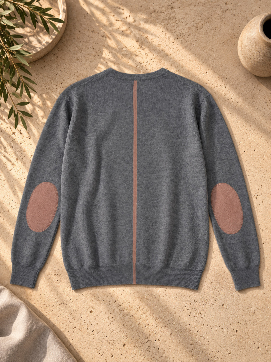 Cashmere Stripe Crew Neck Herren