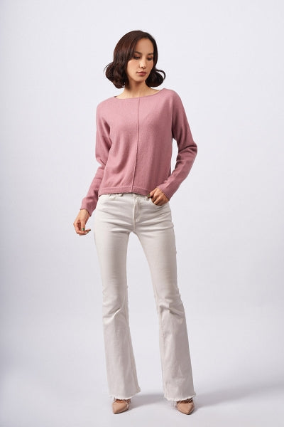 Cashmere Damenpullover mit langen Ärmeln