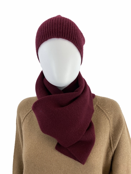 Sheep Wool / Cashmere Unisex Set Scarf and Hat