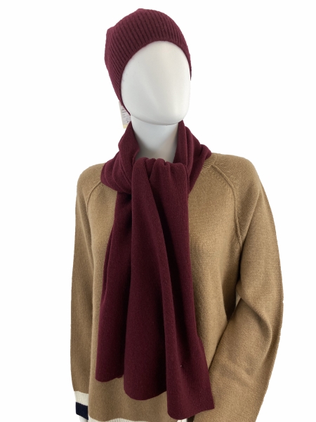 Sheep Wool / Cashmere Unisex Set Scarf and Hat